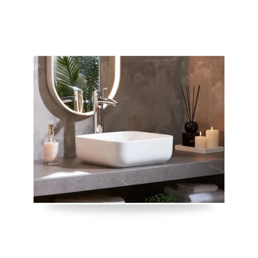 مغسلة كاونتر ابيض موديل white-porcelain-counter-wash-basin-dimensions-404014-c-528