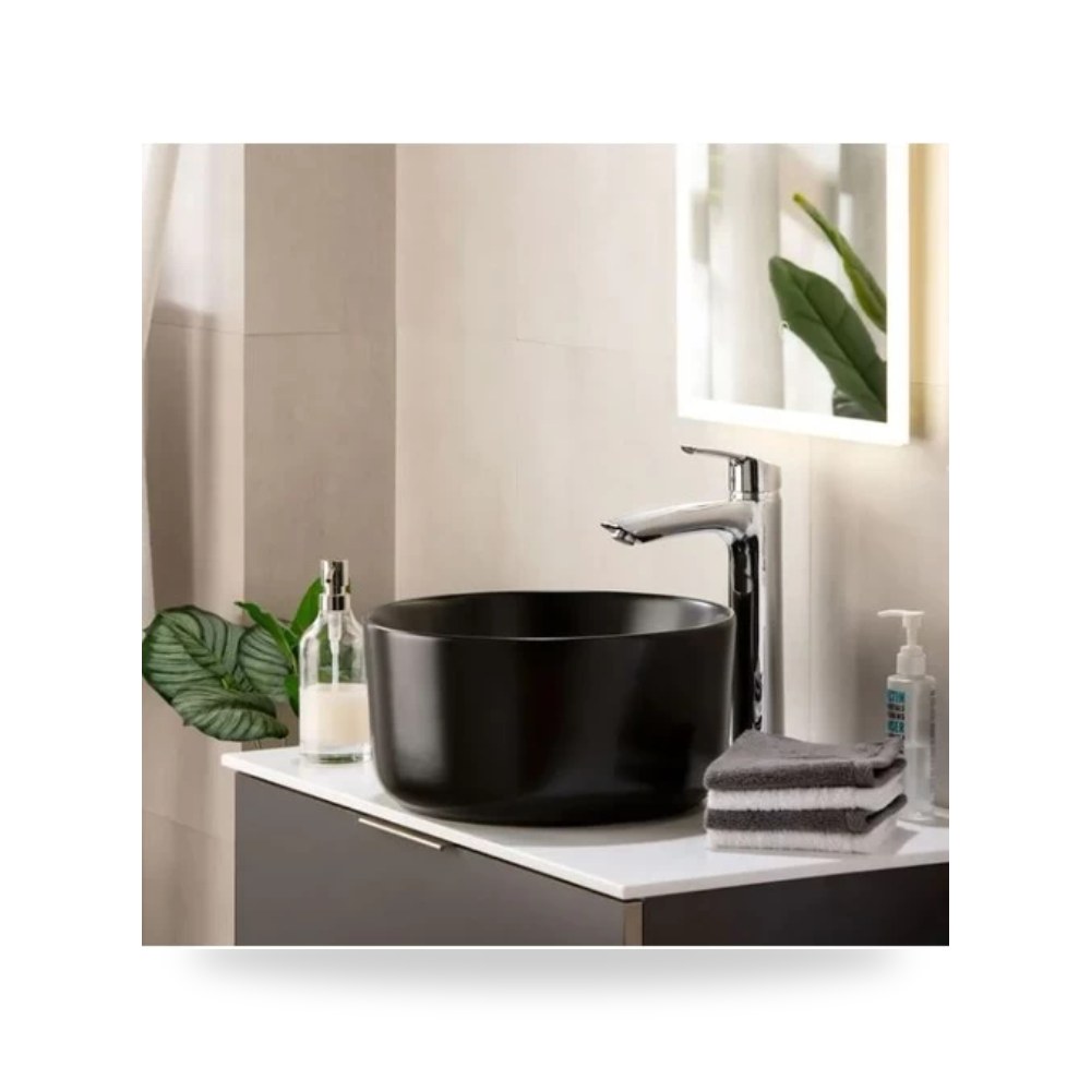 مغسلة كاونتر اسود مطفي موديل matte-black-color-size-363618-cm-206