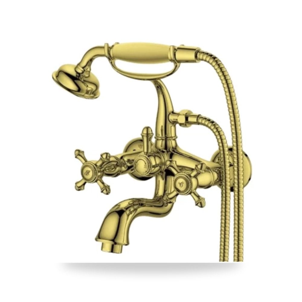 خلاط حوض استحمام ذهبي نحاس أصفر (Brass) موديل 768