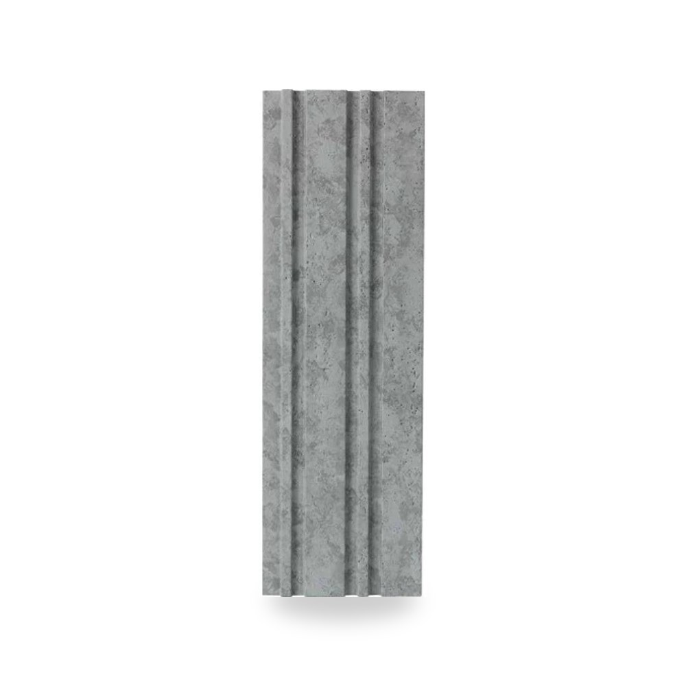 ألواح تكسية جدران داخلية بديل الخشب المضلع Fluted Panel مقاس 16×290 سم لون رمادي حجري