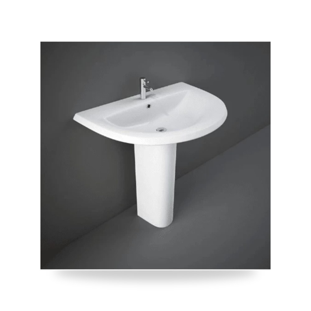 حوض مغسلة مع قاعدة كاملة ابيض راك للخزف موديل 726