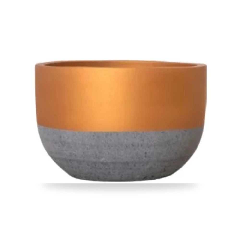 احواض أسمنتيه 35 × 23 سم رمادي مع ذهبي موديل 591