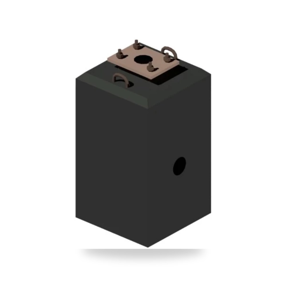 قواعد أعمدة إنارة خرسانية 50×50×80 سم مسلحة 2 موديل 599