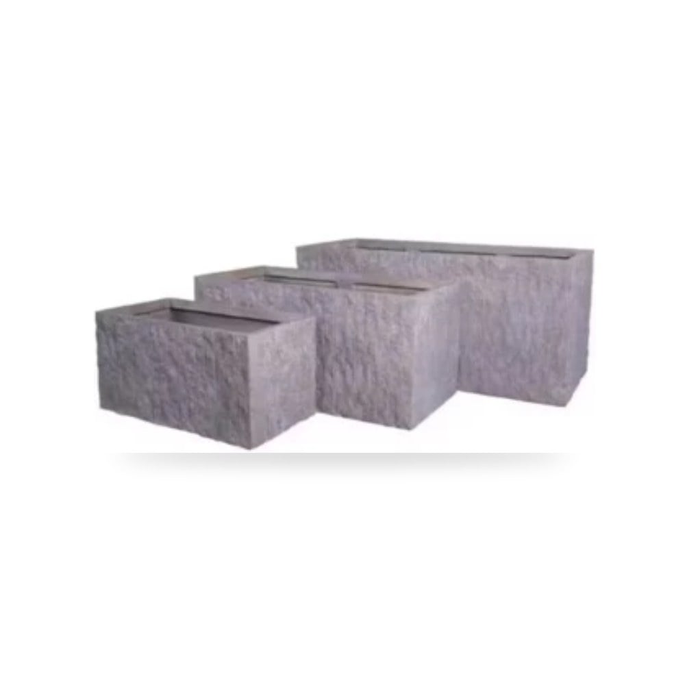 احواض زرع فيبر جلاس رمادي موديل 667 مقاس سم 30×30×60