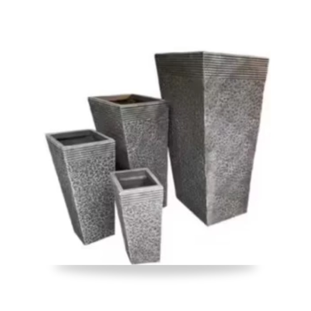 احواض زرع فيبر جلاس 35 × 23 سم رمادى موديل 122