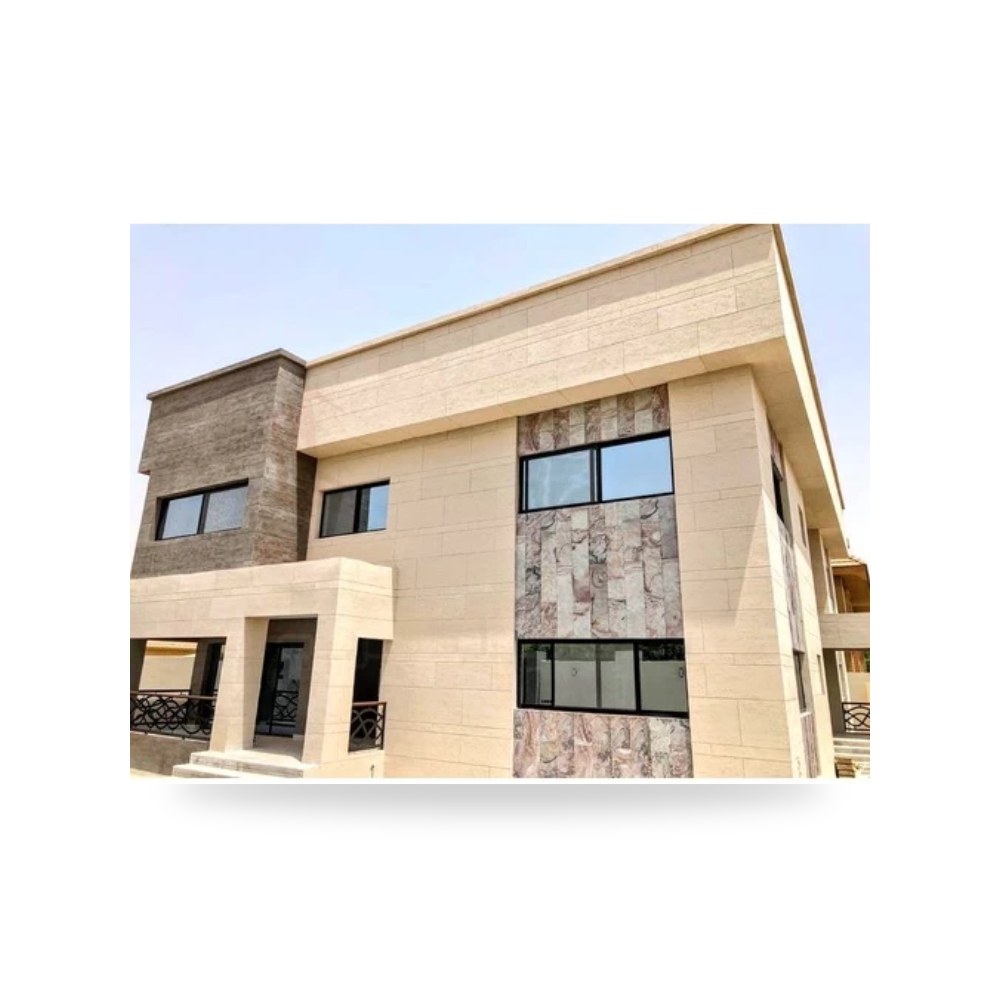 نافذة وشباك ألمنيوم معماري سحاب عازل بزجاج مزدوج دبل 24 مم - مظهر خشبي طبيعي
