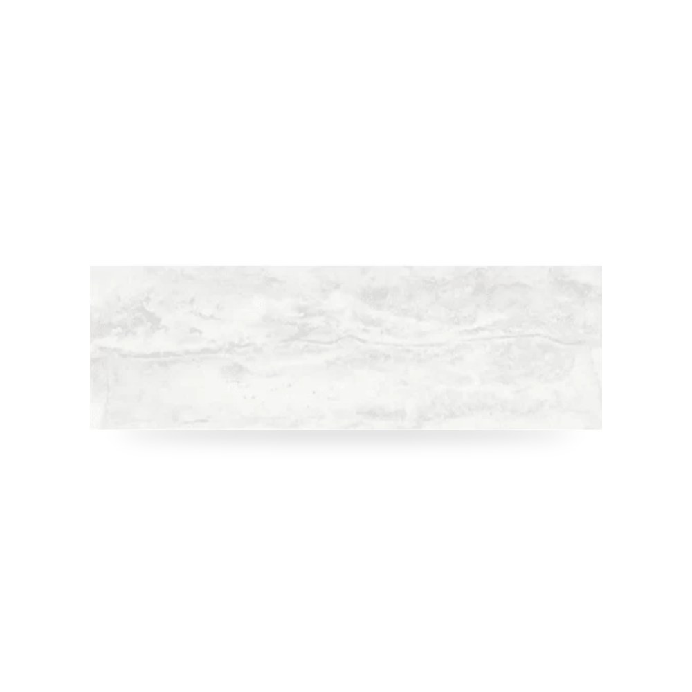 بلاط بورسلان أرضيات وجدران إسباني مقاس 11 × 33.15 سم تشطيب ناعم لون أبيض طراز R-180193