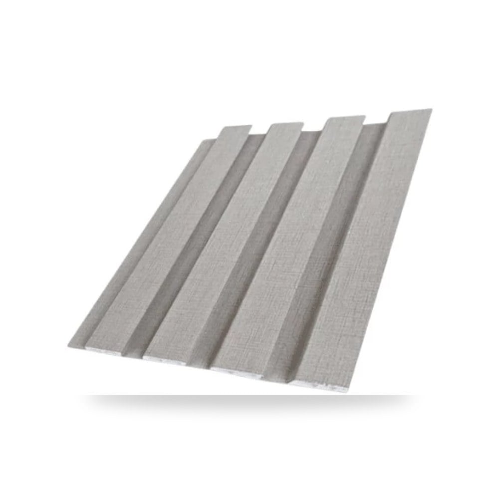 ألواح تكسية جدران داخلية بديل الخشب المضلع Fluted Panel مقاس 16×290 سم لون رمادي حجري
