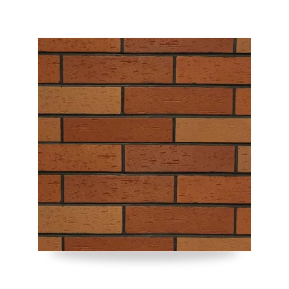 صفائح طينية مودرن بريك 124 C4 للجدران 24×6 بني غامق MCM Clay Cladding موديل 177
