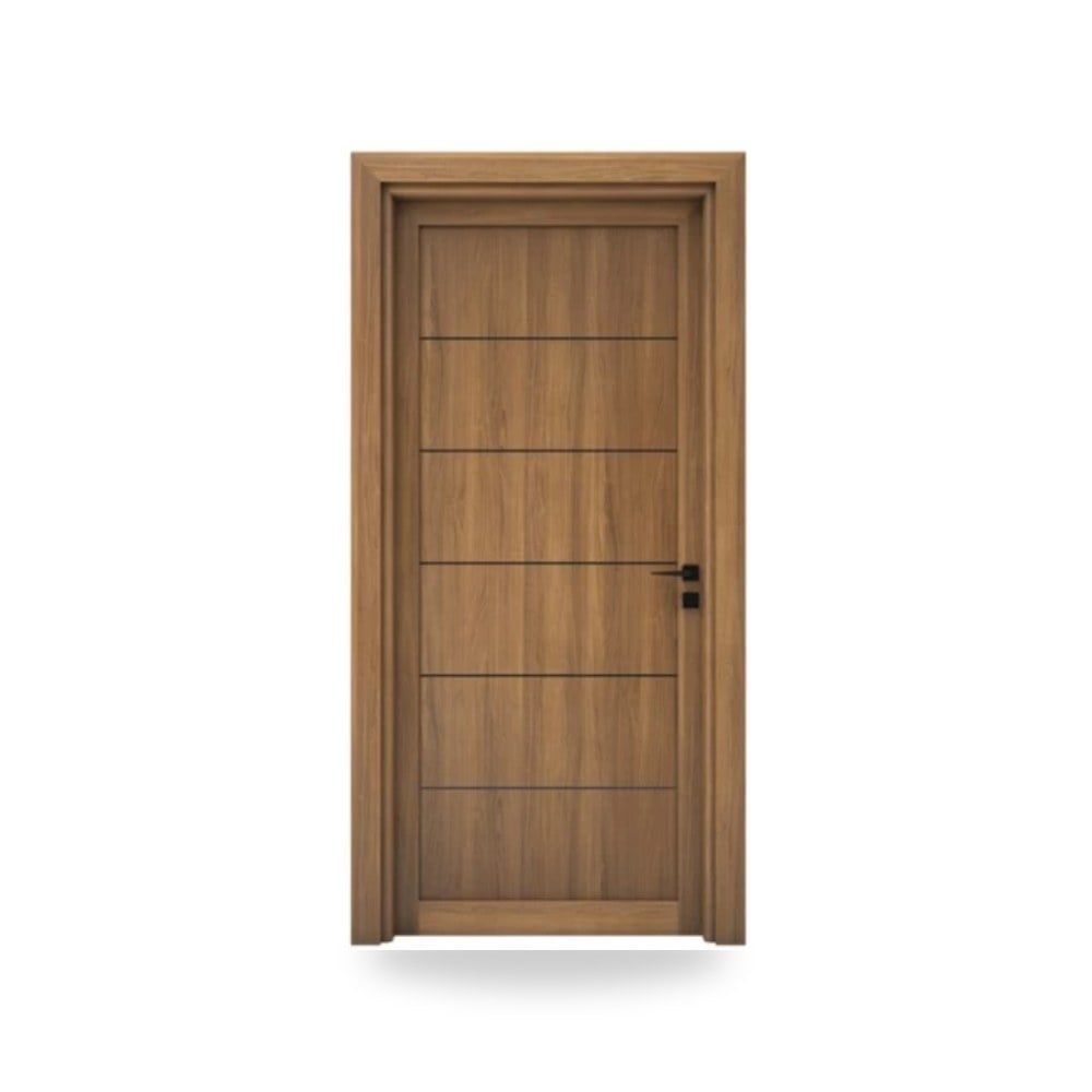 باب خشبي مفرد فاخر - 115 × 235 سم - سمك 6 سم - باللون البني الطبيعي - موديل BM01 موديل