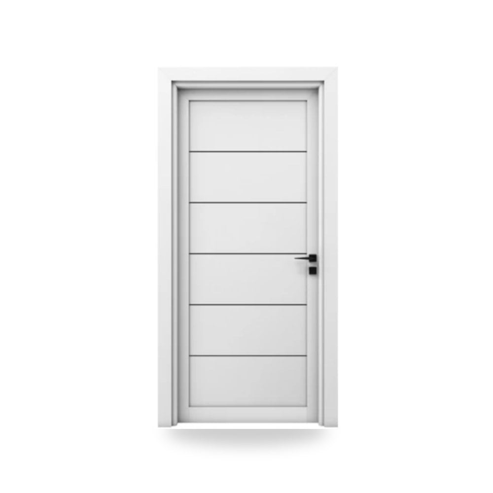باب خشب بريميوم مقاس 115×235 سم سماكة 6 سم لون ابيض - BM01 موديل bm01-914