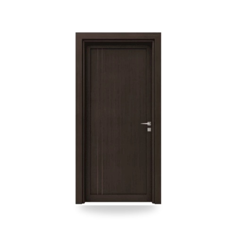 باب خشبي مفرد فاخر - 115 × 235 سم - سمك 6 سم - باللون البني الطبيعي - موديل BM02 موديل