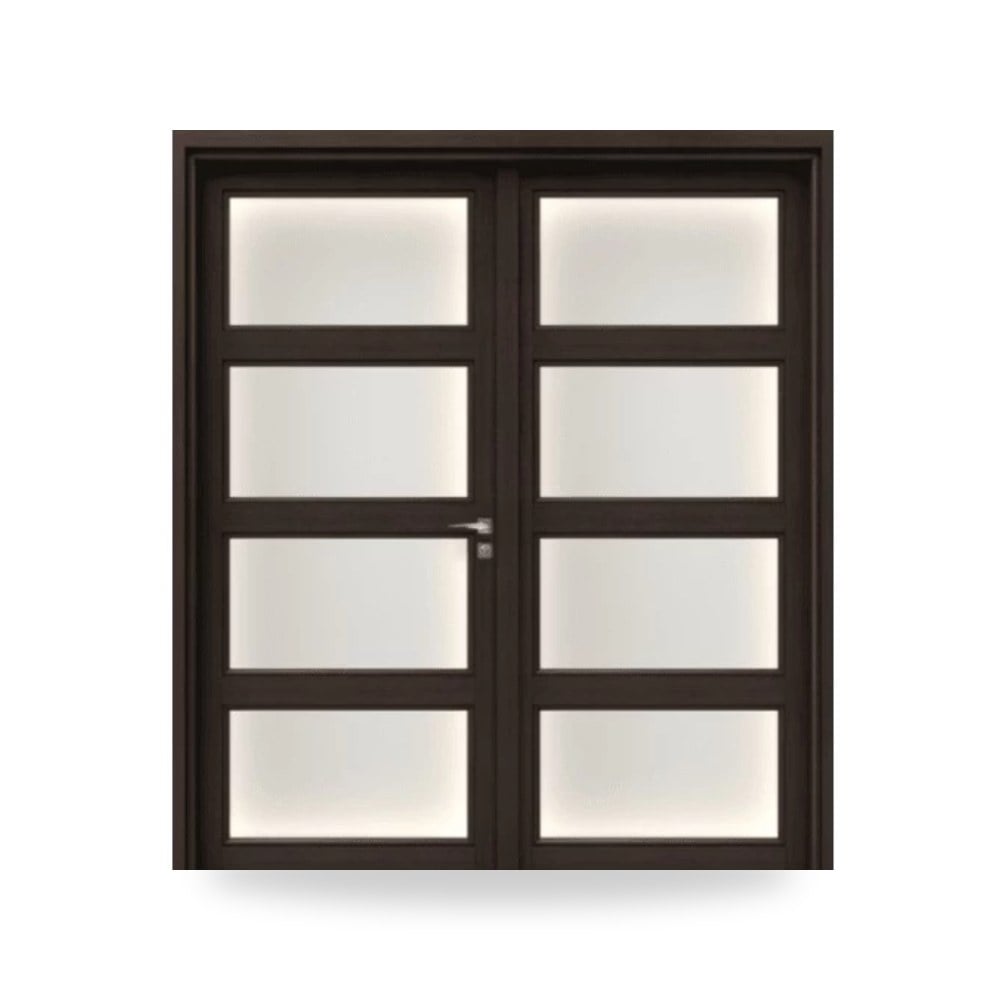 باب خشب مزدوج كلاسيكي للمداخل والصالونات 220 × 235 سم موديل gpr01-101