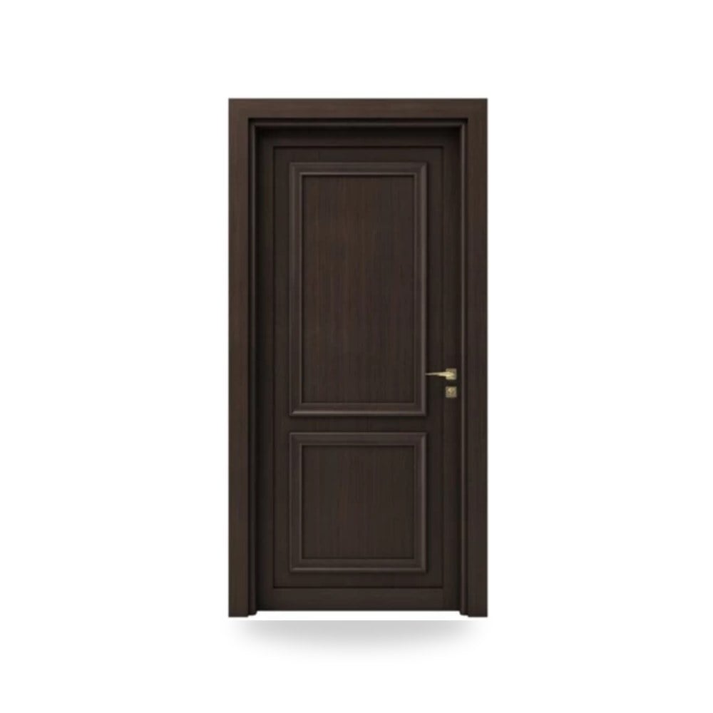 باب خشب بريميوم مقاس 115×235 سم سماكة 6 سم لون بني محروق - موديل ex02-193