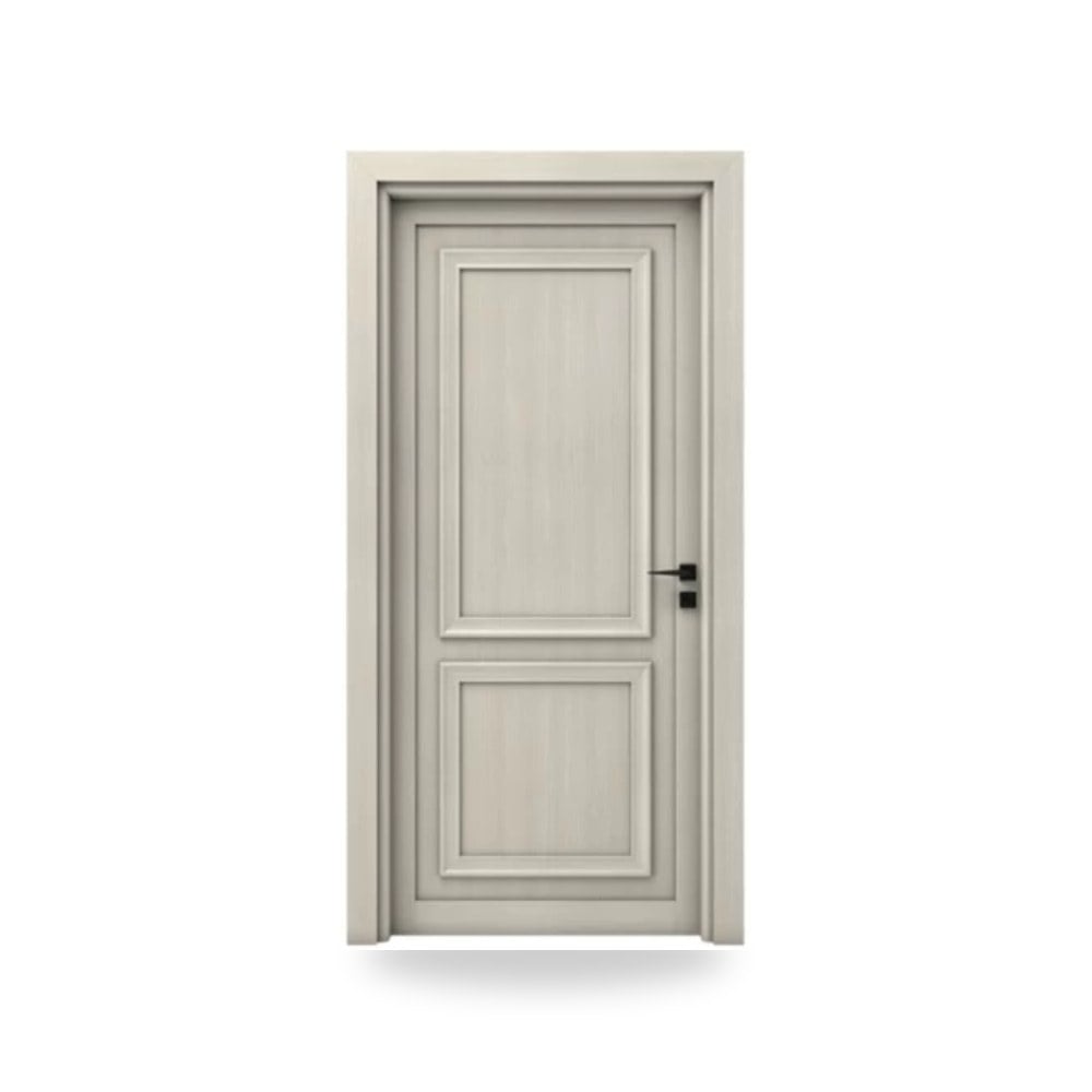 باب خشبي مفرد فاخر - 115 × 235 سم - سمك 6 سم - بتشطيب معماري أنيق - موديل EX02 Brand