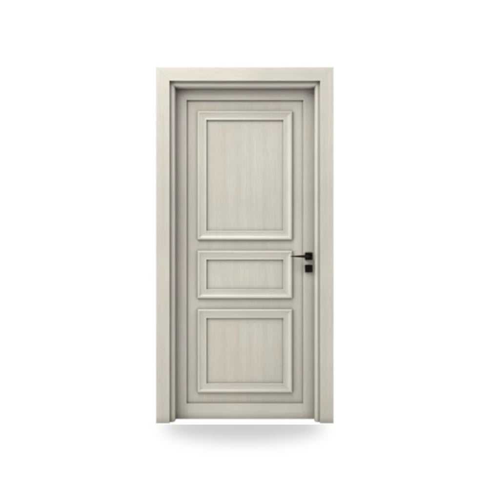 باب خشبي مفرد فاخر - 115 × 235 سم - سمك 6 سم - بتشطيب معماري أنيق - موديل EX05