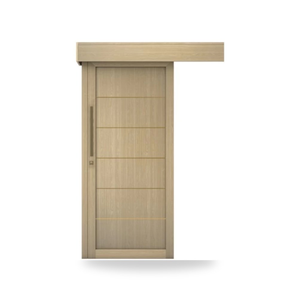 باب سحاب خشبي بريميوم فاخر بتصميم عصري 110×265 سم موديل gm01-908