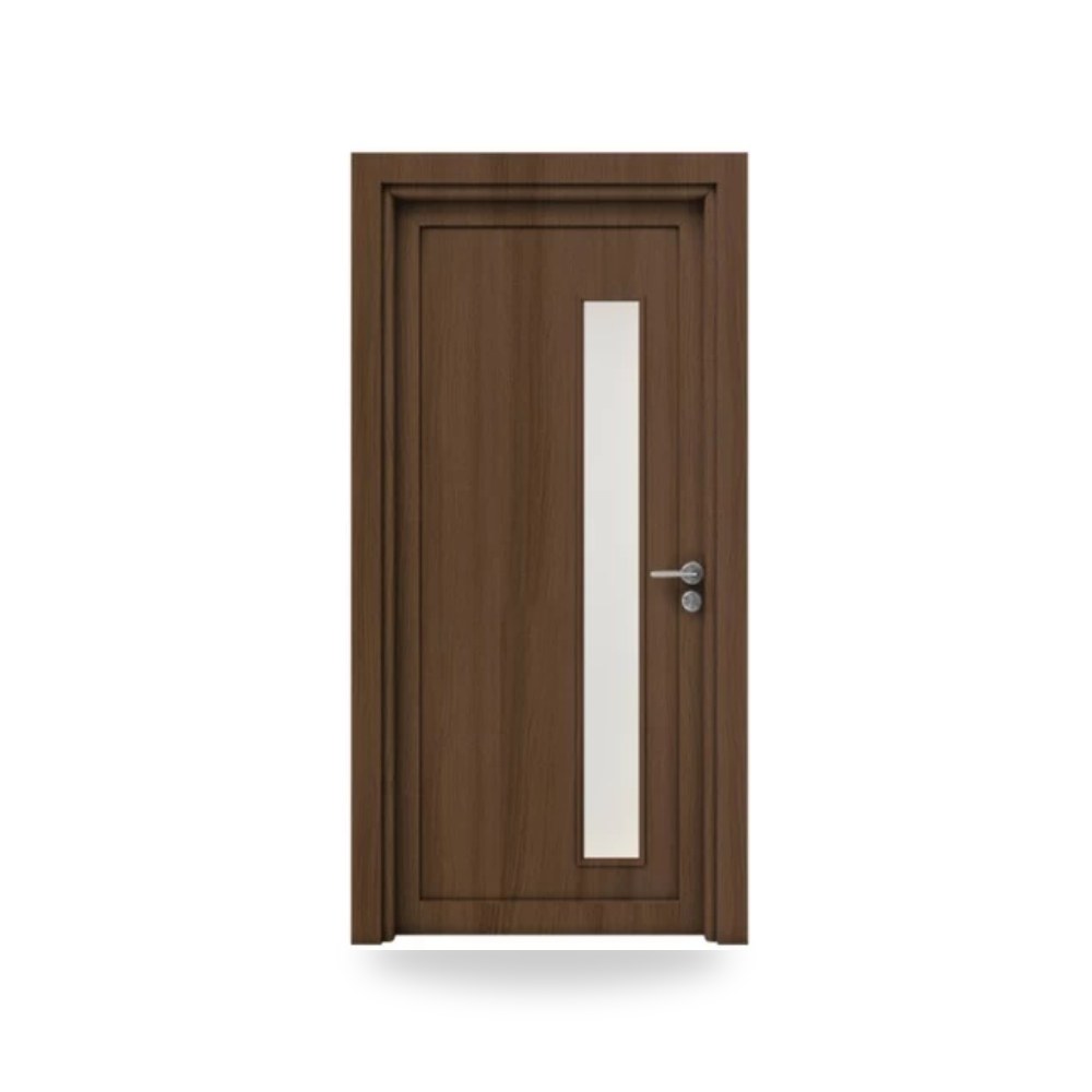 باب خشب مزدوج كلاسيكي للمداخل والصالونات 235 × 115 سم لون بني موديل gd05-527