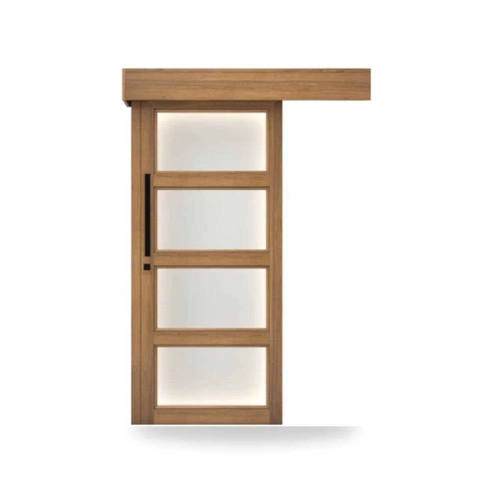 باب سحاب خشبي بريميوم فاخر بتصميم عصري 160 × 235 سم موديل gpr01-434 YT-90780496