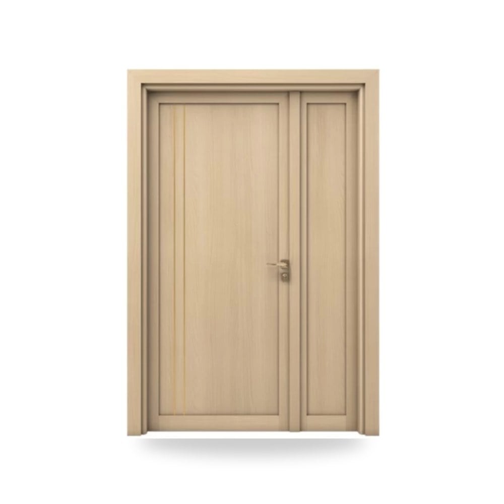 باب خشب مزدوج كلاسيكي للمداخل والصالونات 160 × 235 سم لون بيج موديل gm02-887