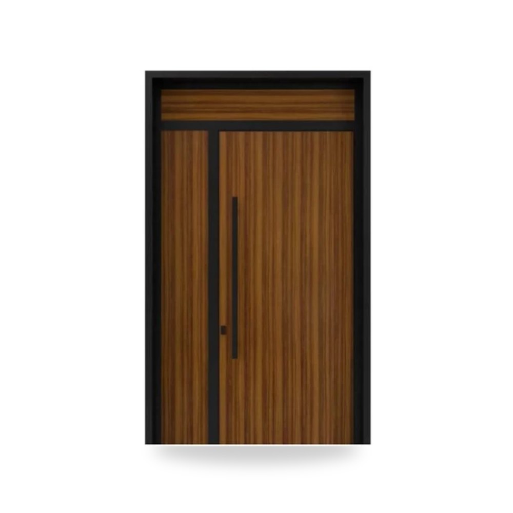 ابواب خارجيه المنيوم مقاس 220 × 235 سم سماكة 6 سم لون أسود وبني - موديل AL-71 صناعة