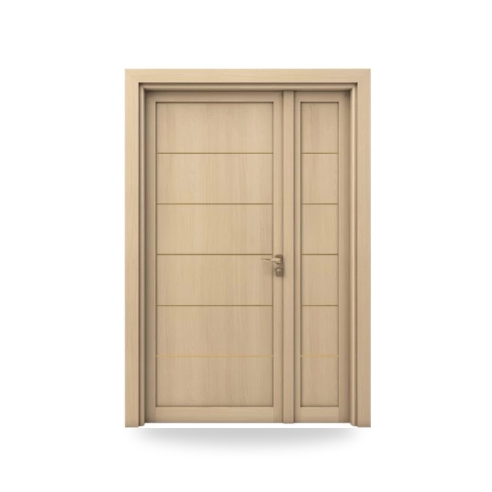 باب خشبي ونصف 160 × 235 سم سمك 6 سم بيج - موديل number-gm01-114