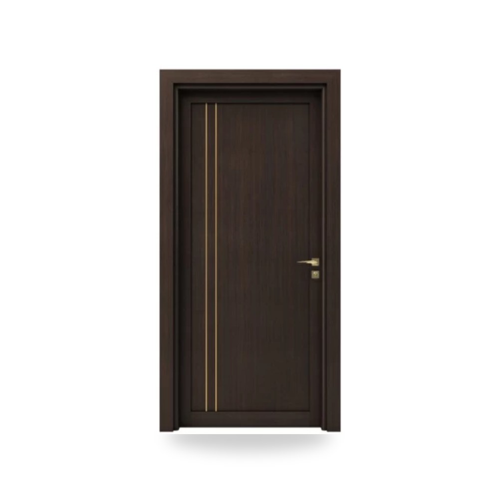 باب خشب بريميوم مقاس 115×235 سم سماكة 6 سم لون بني محروق - YT-75334680 موديل gm02-202