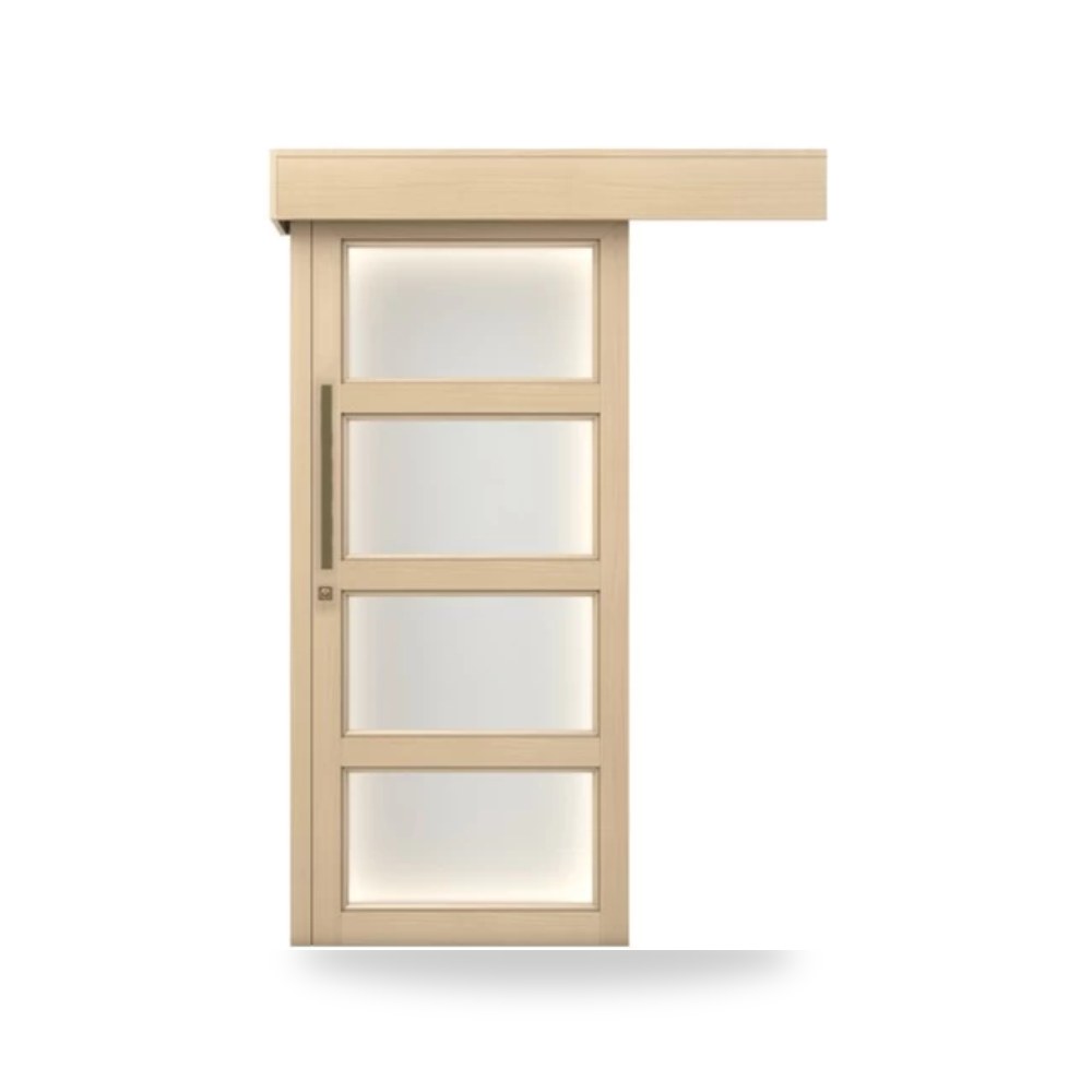 باب سحاب خشبي معماري - 600 × 600 سم - سمك 6 سم - بتشطيب معماري أنيق - موديل GPR01 موديل