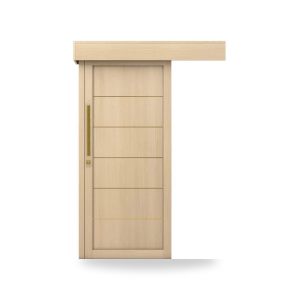باب سحاب خشبي معماري - 600 × 600 سم - سمك 6 سم - بتشطيب معماري أنيق - موديل GM01 موديل