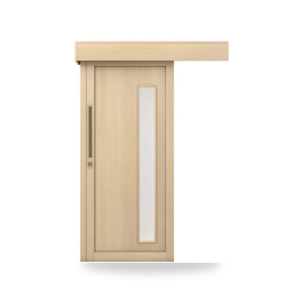 باب سحاب خشبي معماري - 600 × 600 سم - سمك 6 سم - بتشطيب معماري أنيق - مقاوم للرطوبة