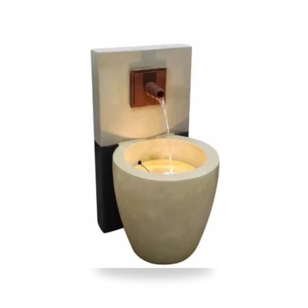 نافورة فايبر للزينة مضيئة بني 76 × 45 × 40 سم موديل 800