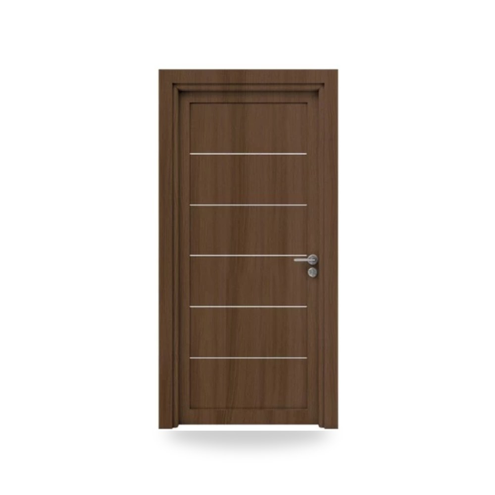 باب خشبي مفرد فاخر - 115 × 235 سم - سمك 6 سم - باللون البني الطبيعي - موديل M01 موديل