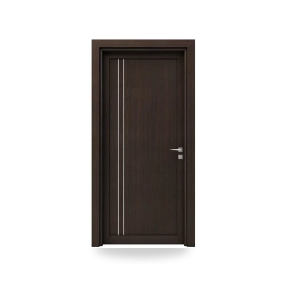 باب خشبي مفرد فاخر - 115 × 235 سم - سمك 6 سم - باللون البني الطبيعي - موديل YT-35831464