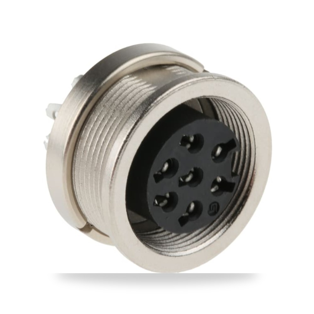 موصل دائري صناعي معتمد M16 7 أطراف لوحات أنثى ريمكو للتوريدات الصناعية (Reemco Industrial)