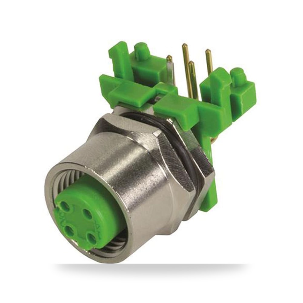موصل دائري صناعي معتمد M12 4 أطراف أنثى نسخة ريمكو للتوريدات الصناعية (Reemco Industrial)