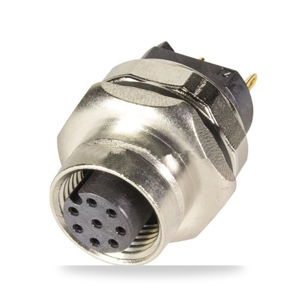 موصل دائري صناعي معتمد M12 8 أطراف أنثى RS ريمكو للتوريدات الصناعية (Reemco Industrial)