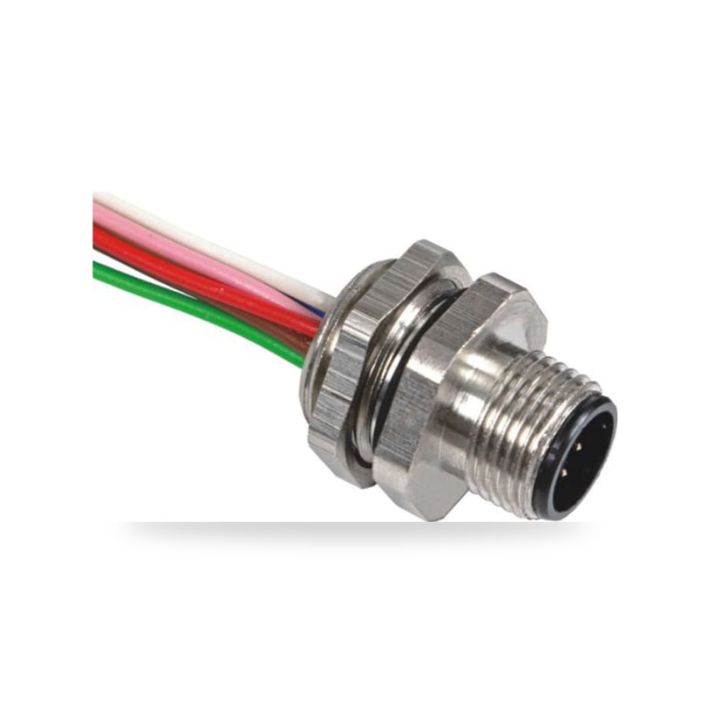 موصل دائري صناعي معتمد M12 8 أطراف نسخة محدثة ريمكو للتوريدات الصناعية (Reemco Industrial)