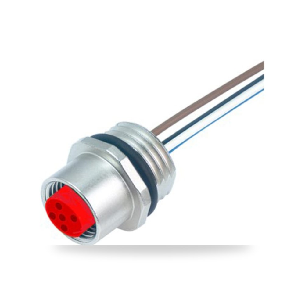 موصل دائري صناعي معتمد M12 5 أطراف أنثى عزل ريمكو للتوريدات الصناعية (Reemco Industrial)