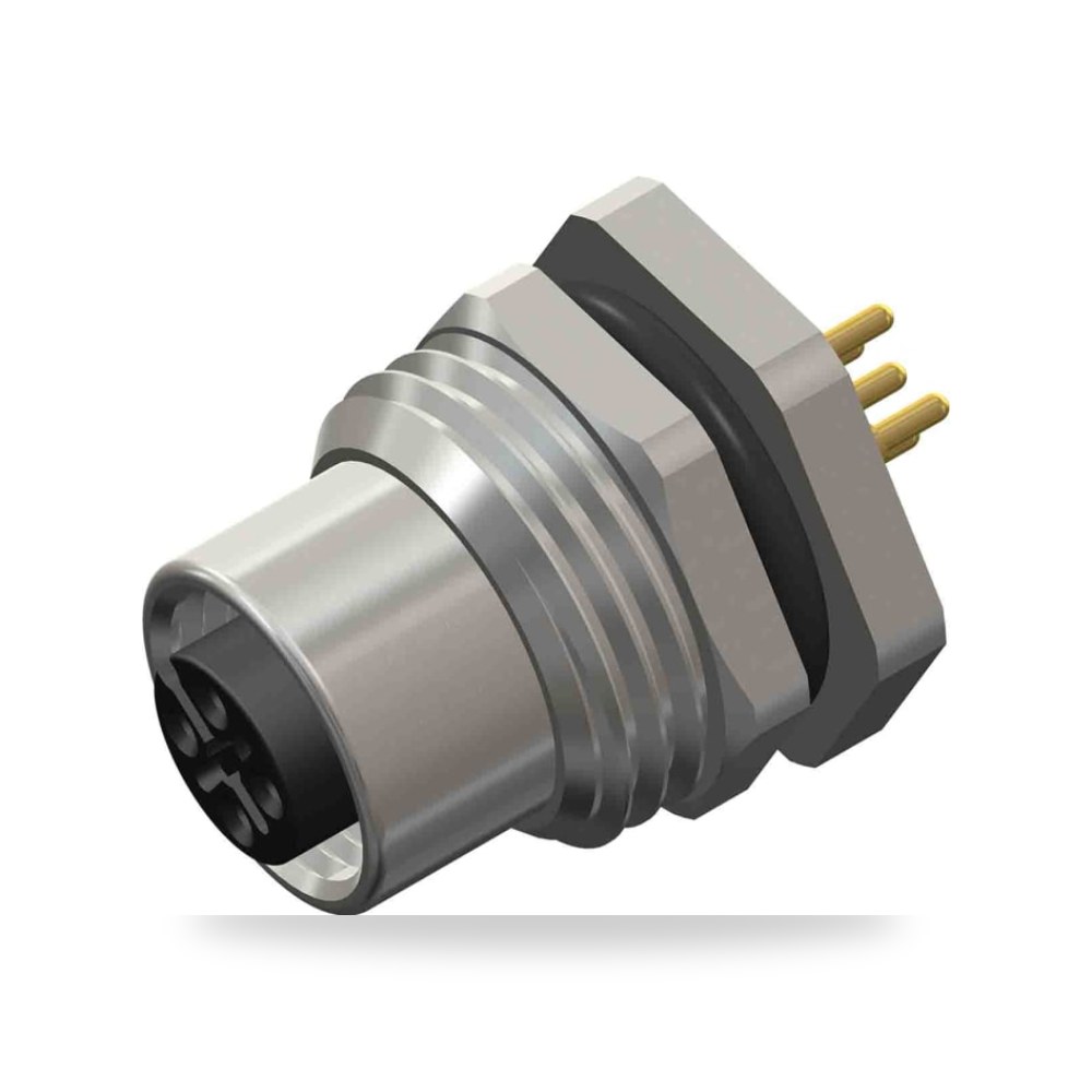 موصل دائري صناعي معتمد M12 5 أطراف طراز A RS ريمكو للتوريدات الصناعية (Reemco Industrial)