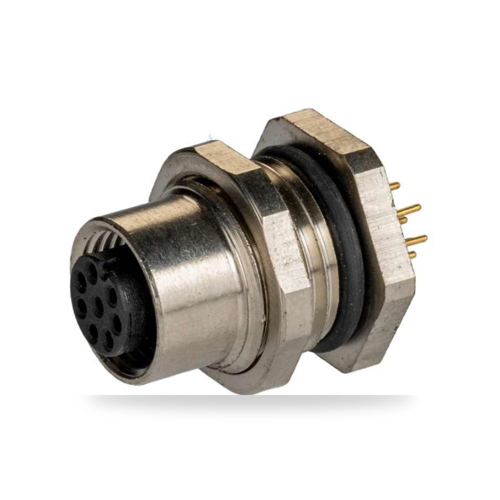 موصل دائري صناعي معتمد M12 8 أطراف أنثى لوحات ريمكو للتوريدات الصناعية (Reemco Industrial)