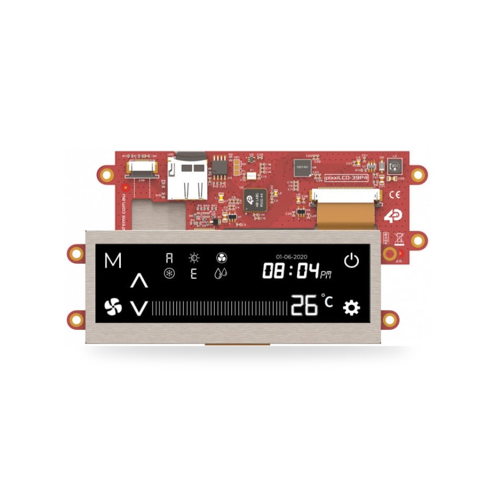 شاشة عرض ملونة TFT LCD صناعية 480 × 128 RS ريمكو للتوريدات الصناعية (Reemco Industrial) موديل