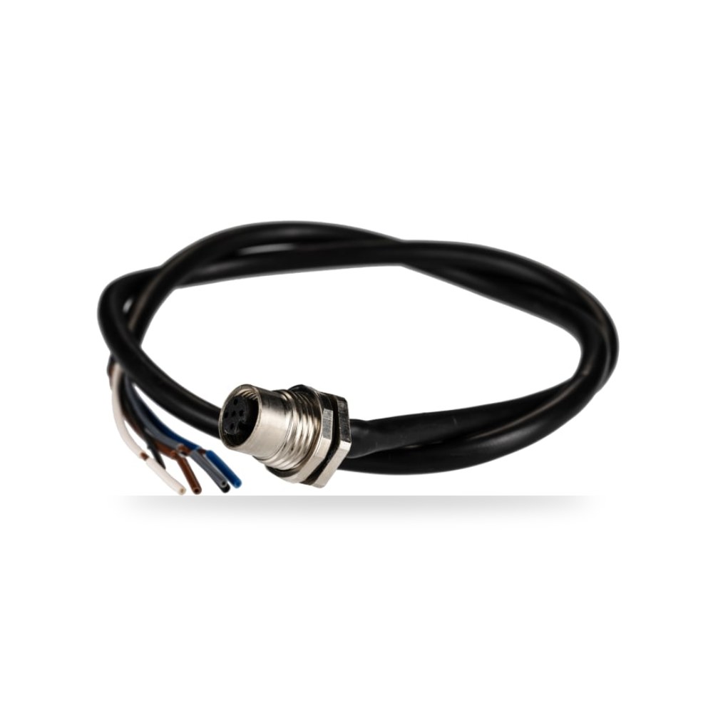 موصل دائري صناعي معتمد M12 5 أطراف أنثى طراز ريمكو للتوريدات الصناعية (Reemco Industrial)