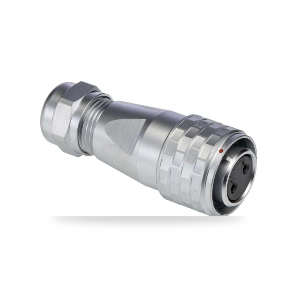 موصل دائري صناعي M16 2 أطراف كابل مستقيم أنثى ريمكو للتوريدات الصناعية (Reemco Industrial)