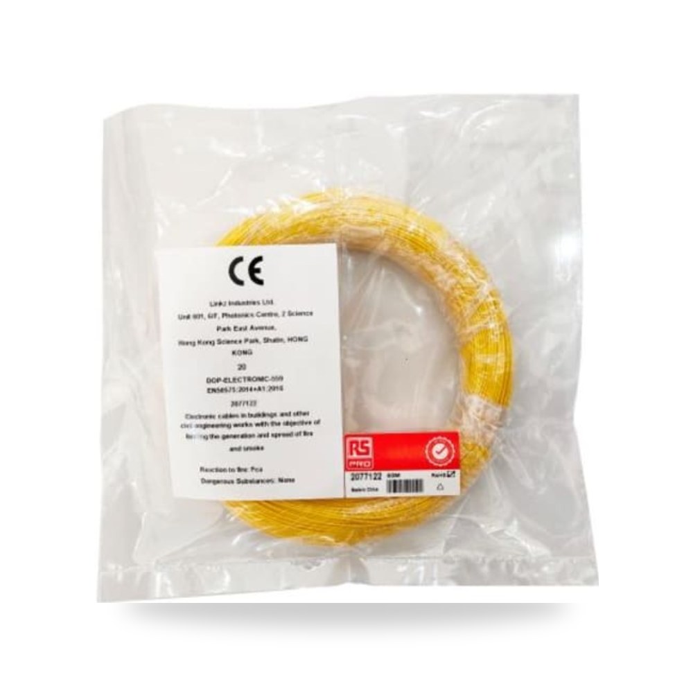 سلك توصيل مرن بوردات 26 AWG أصفر 50 متر RS ريمكو للتوريدات الصناعية (Reemco Industrial) موديل