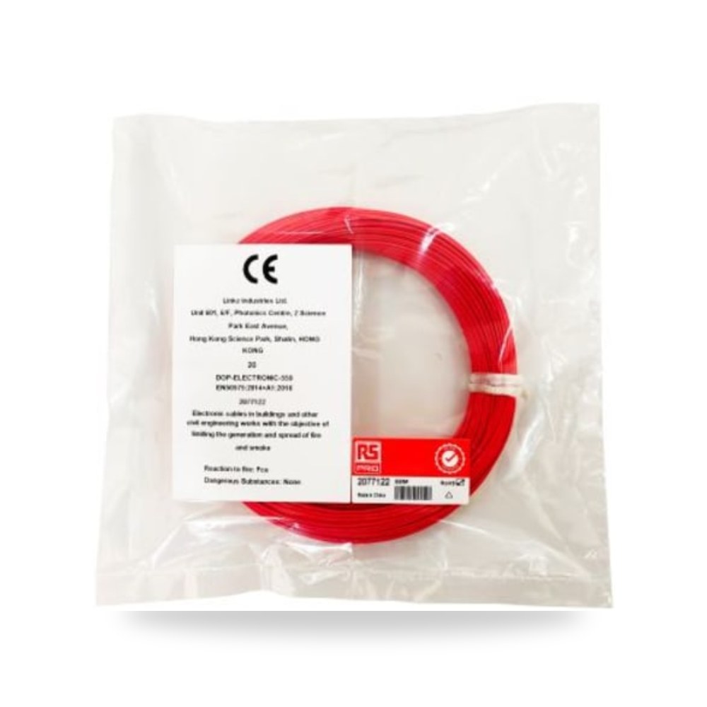 سلك توصيل مرن بوردات 30 AWG أحمر 50 متر RS ريمكو للتوريدات الصناعية (Reemco Industrial) موديل
