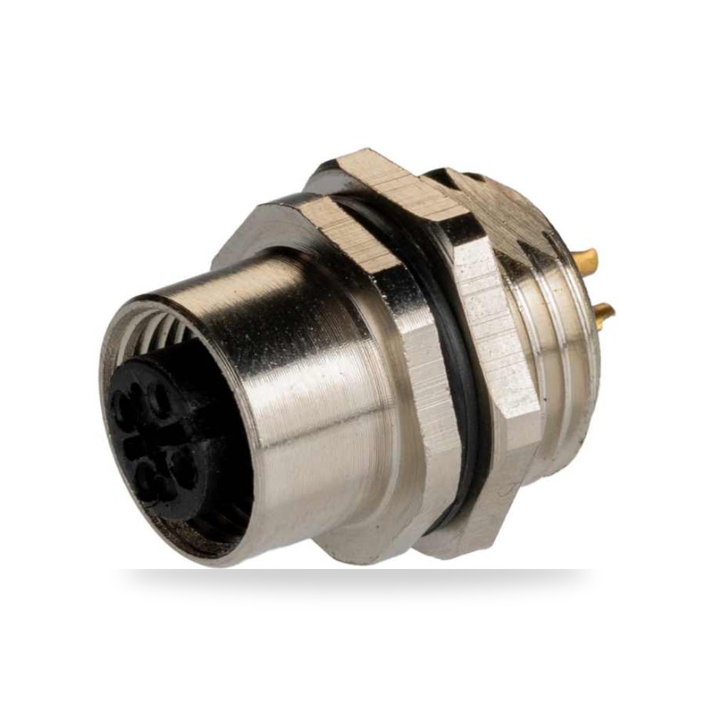 موصل دائري صناعي معتمد M12 4 أطراف أنثى طراز ريمكو للتوريدات الصناعية (Reemco Industrial)