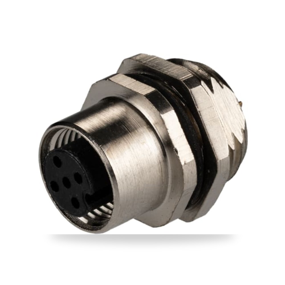موصل دائري صناعي معتمد M12 5 أطراف أنثى طراز ريمكو للتوريدات الصناعية (Reemco Industrial)