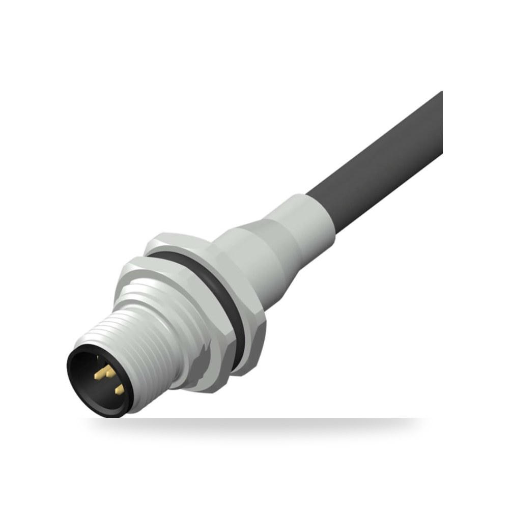 موصل دائري صناعي معتمد M12 5 أطراف ذكر طراز A ريمكو للتوريدات الصناعية (Reemco Industrial)