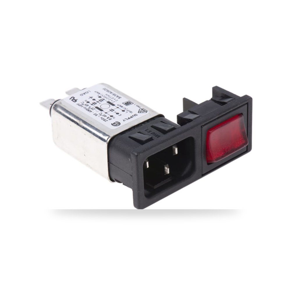 فلتر تغذية كهربائية قياسي IEC طراز C RS PRO ريمكو للتوريدات الصناعية (Reemco Industrial)