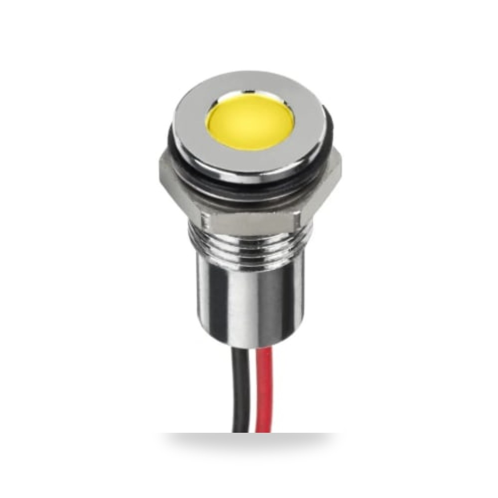 لمبة بيان وإشارة لوحات 24V DC أصفر 8 مم RS ريمكو للتوريدات الصناعية (Reemco Industrial)